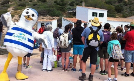 grupo educativo visitando cabrera